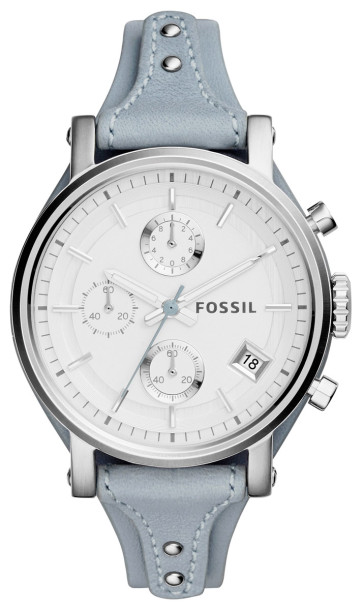 Uhrenarmband Fossil ES3820 Leder Grau 18mm